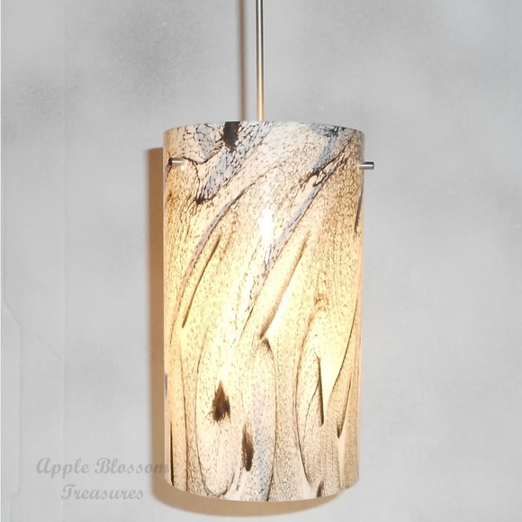 Besa Lighting 1XC-4404MG-SN Stilo 7 LV Mini Pendant-Marble Grigio-Satin Nickel - Picture 12 of 14